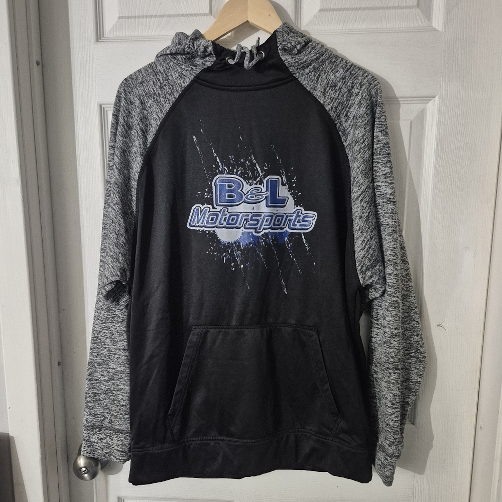 Men's B&L Motor Sports Hoodie Sweatshirt Sz XL